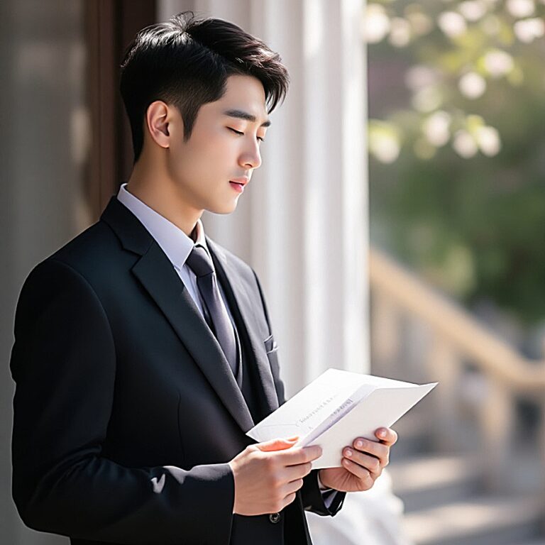 축의금 고민 하는 남자